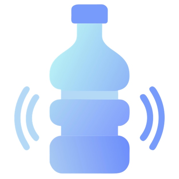 a bottle of water icon colored shapes gradient