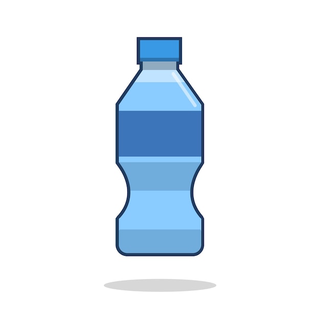 Bottle of water icon in flat style isolated on white background Vector illustration