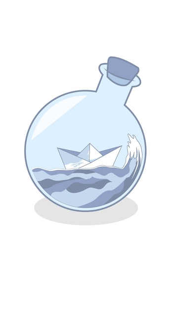 Bottle with ship inside