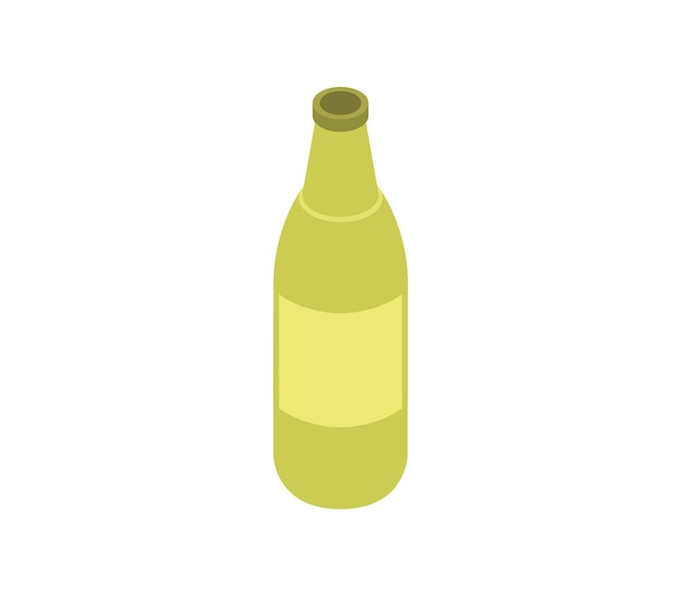 Bottle with water juice isometric