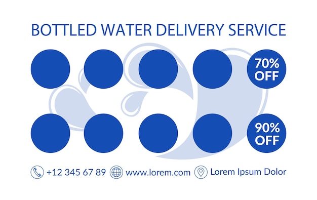 Bottled water delivery service discounts order