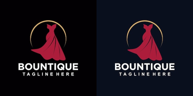 Bountique logo design vector with creative unique concept premium vector