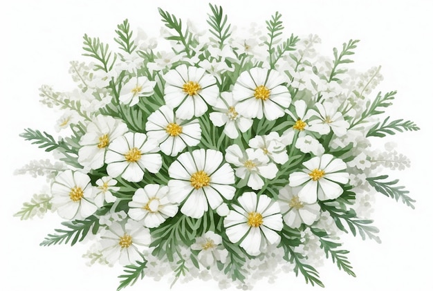 Vector a bouquet of flowers is shown with the words quot daisies quot on the bottom