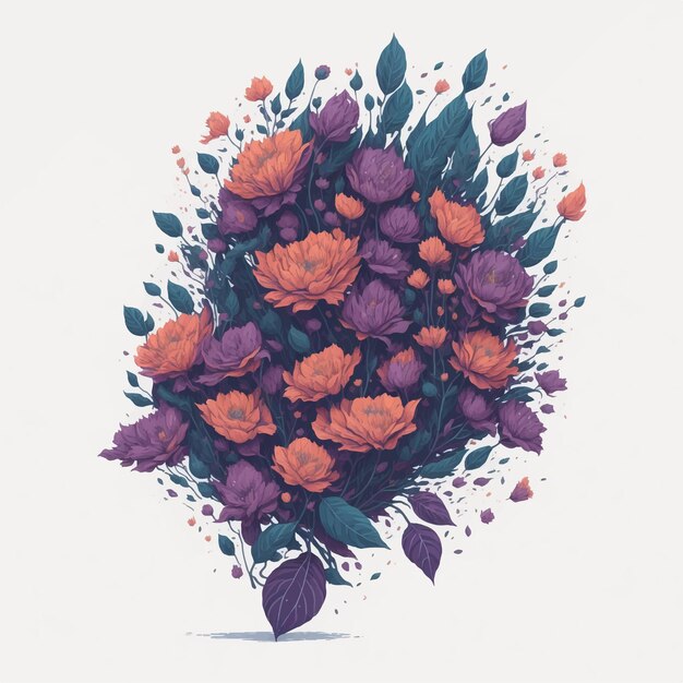 Vector bouquet of flowers vector