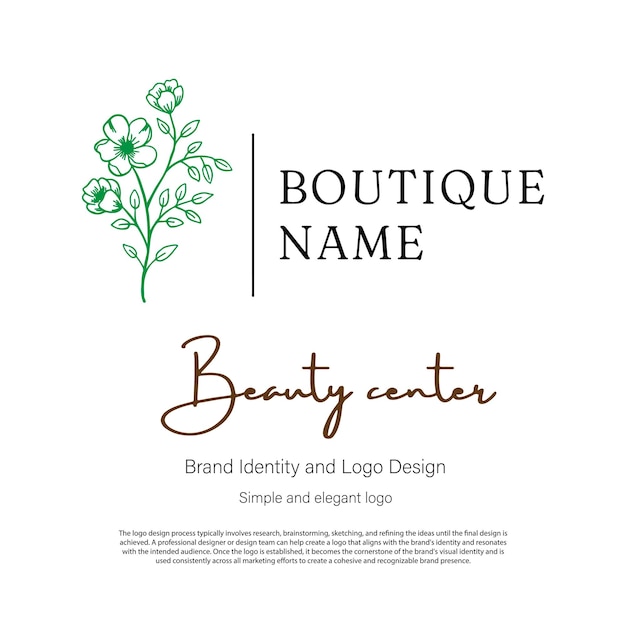 Vector boutique logo design for branding or nature idea