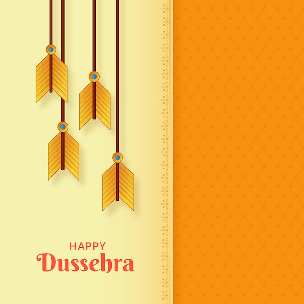 Bow and Arrow of Rama in Happy Dussehra, Navratri and Durga Puja festival of India