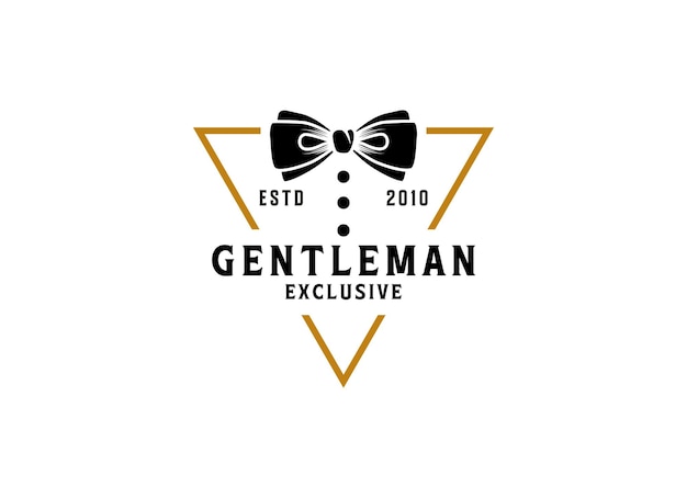 Bow Tie Bowtie Tuxedo Suit Gentleman Fashion Tailor Clothes Vintage Classic Logo design