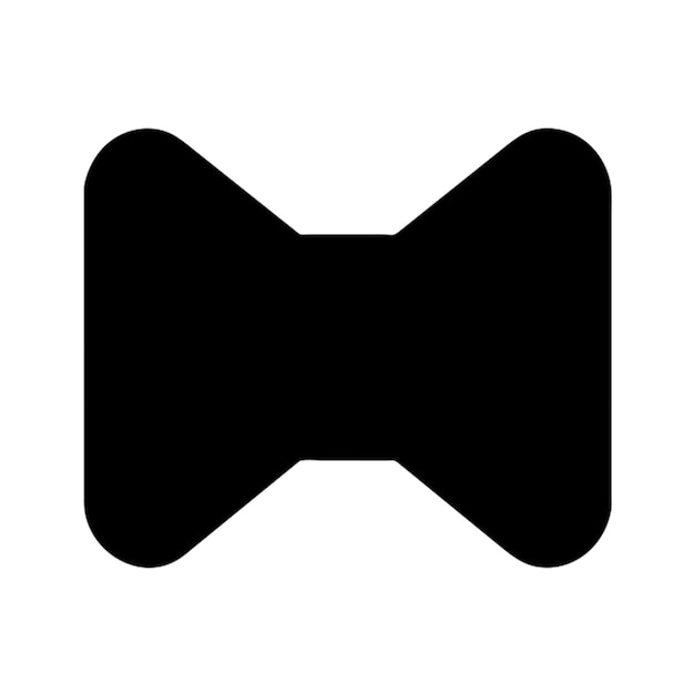 bow tie icon black and white white background pictogram