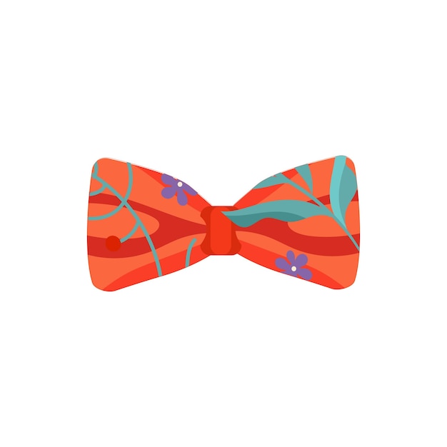 The bow tie is an elegant accessory with a  print. Vector illustration.