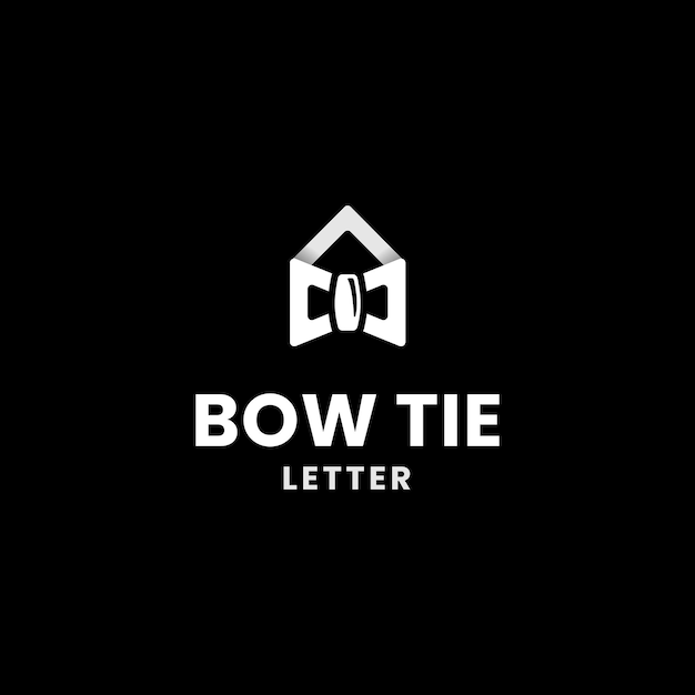 Bow tie letter logo design. combination of envelope and bow tie icons. Simple and minimalist style