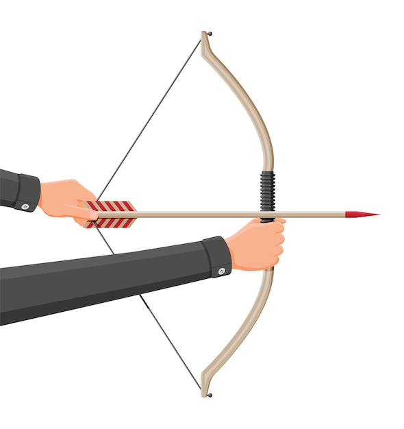 Bow with arrows for shooting