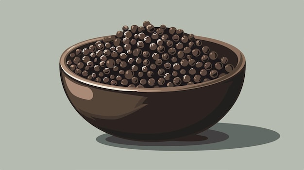 Vector a bowl of blackberries with a brown background