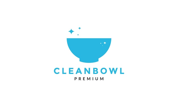 Bowl clean shine logo vector icon illustration design