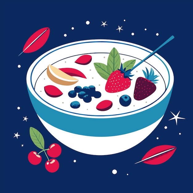 a bowl of fruit with berries and berries on it