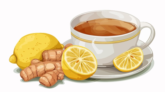 Vector a bowl of lemons and a bowl of cinnamon