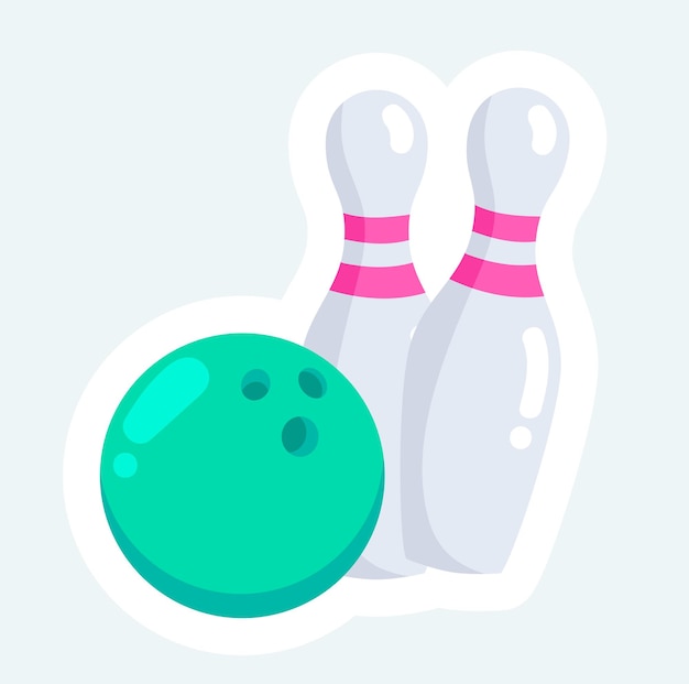 Bowling ball and skittles Sports game and competition