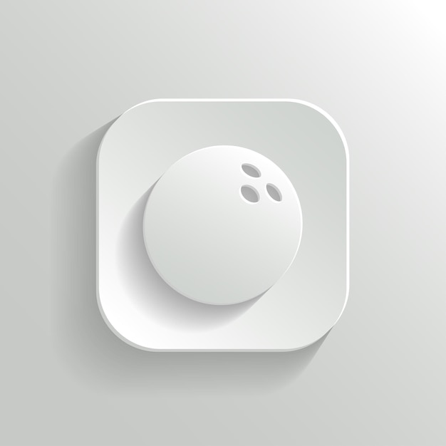 Vector bowling icon vector white app button