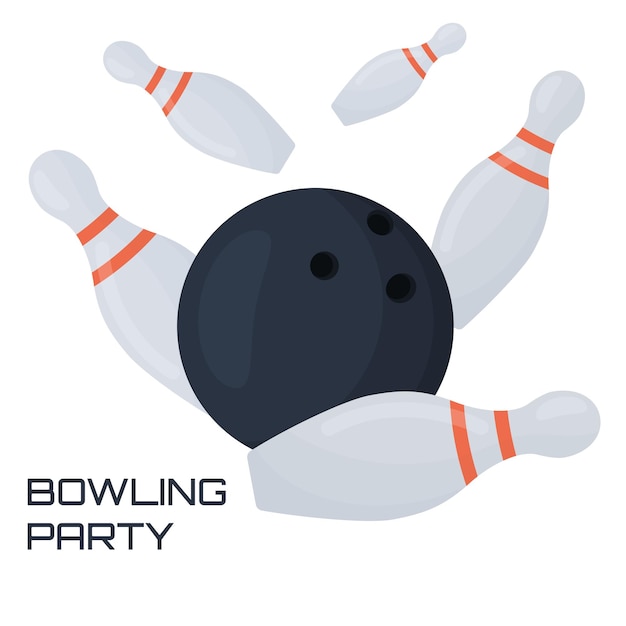 Bowling party invitation