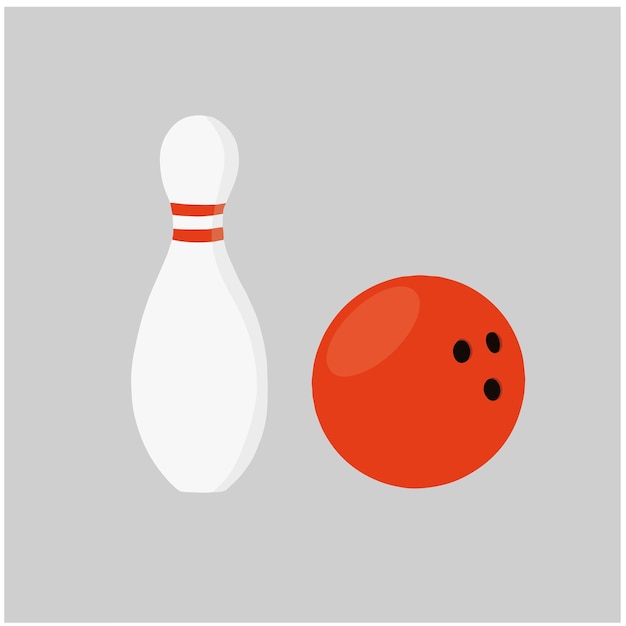 Bowling pin and ball vector illustration