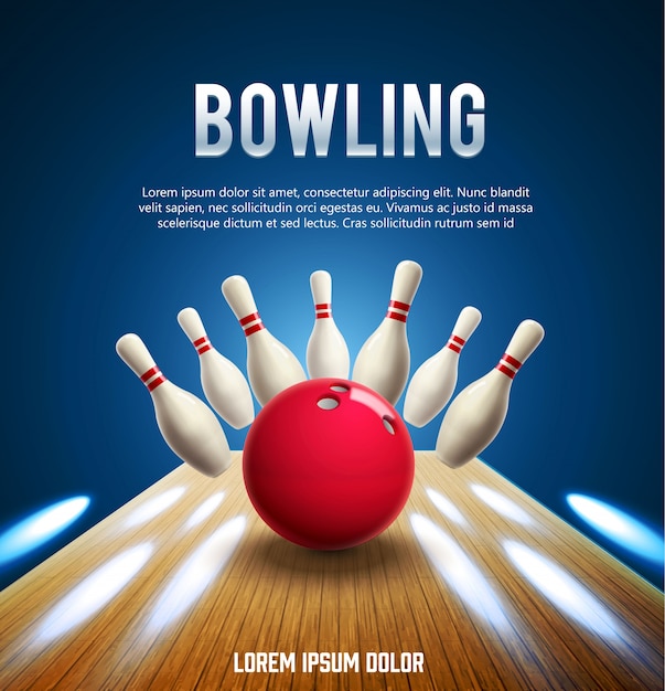 bowling realistic theme eps 10