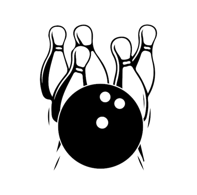 Bowling vector, vector vintage bowling club template