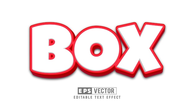 Box 3d Editable Text Effect Vector Smart Object