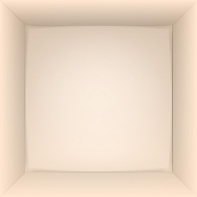 Box 3d top view Vector illustration