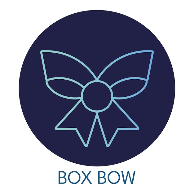 Box bow gradient icon on round background