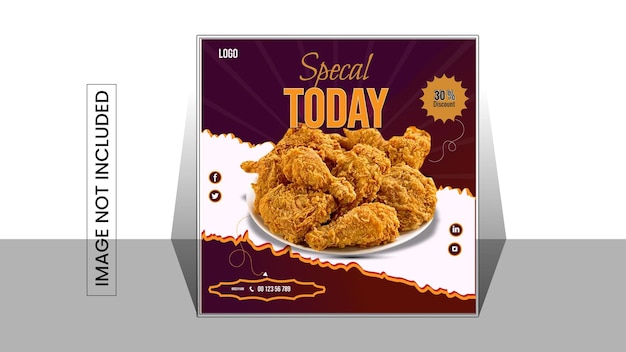 Vector a box of chicken nuggets with the words special today on it.