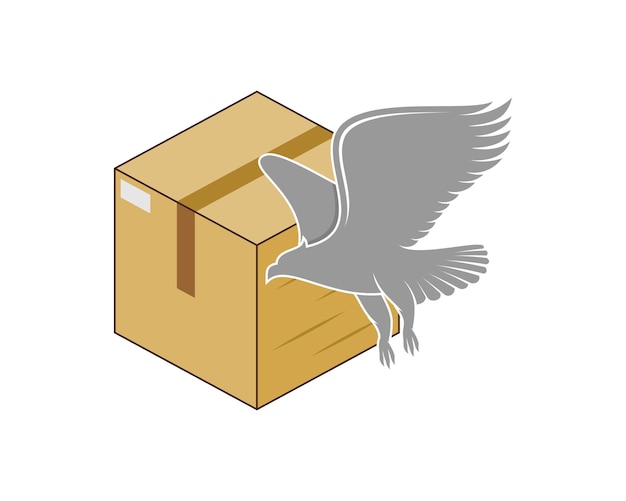 Box delivery with flying eagle