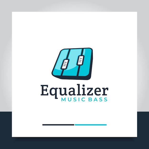 Box equalizer music logo design