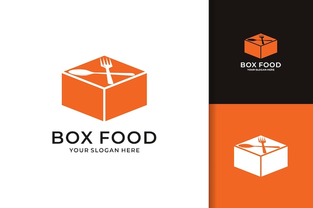 Box food logo for catering inspiration or delivery food