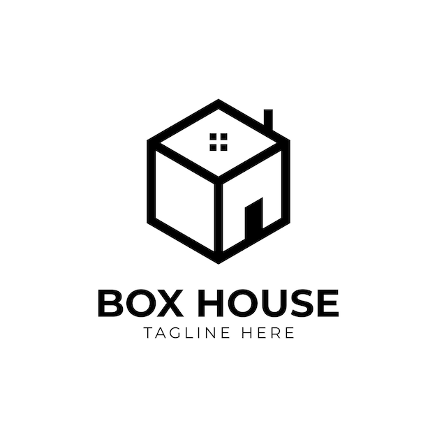 Box House Logo, Real estate agency logo design