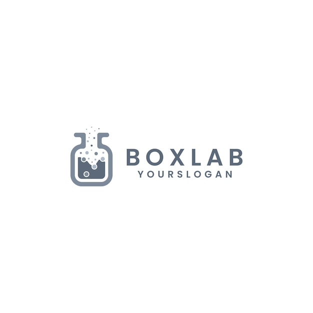 Box lab logo design vector