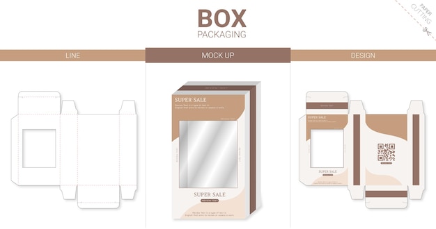 Box packaging   die cut template