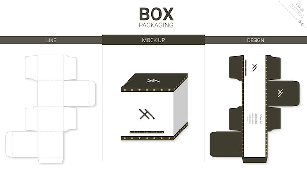 Box packaging   die cut template