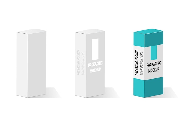 Vector box packaging mockup design for product