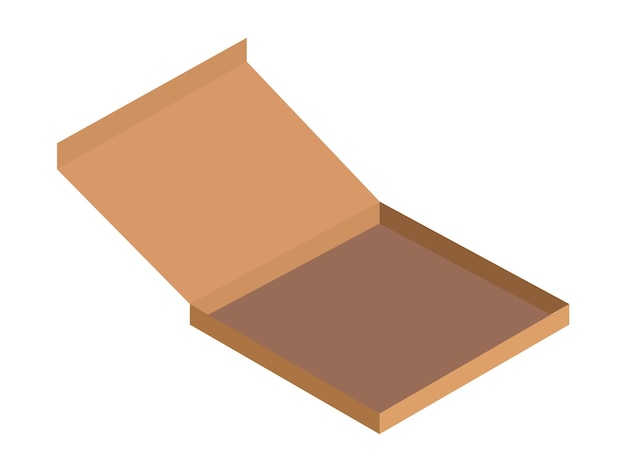 Box packaging on white background Isometric