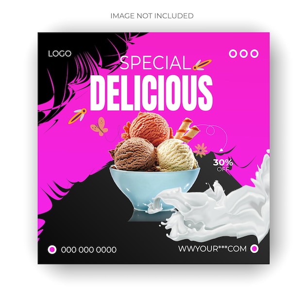 a box of special special ice cream with ice cream and ice cream