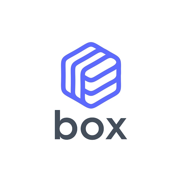 box technology logo design templates