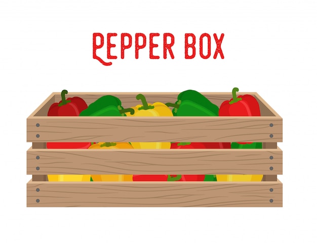 Box with bell pepper