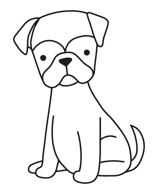 Boxer dog vector illustration