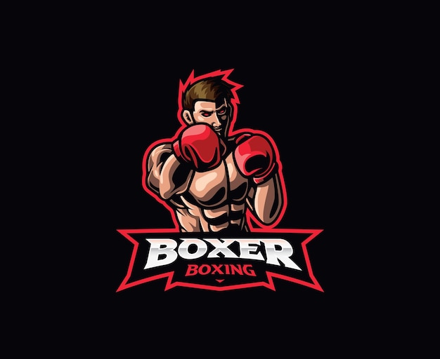 Boxer mascot logo design