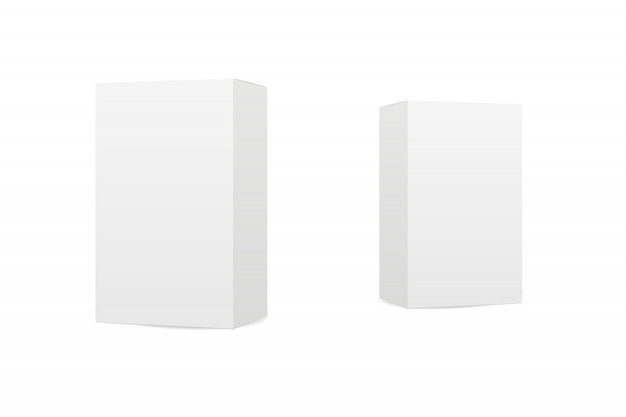 Boxes  on white background