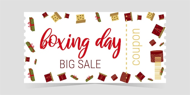 Vector boxing day coupon color template layout vector