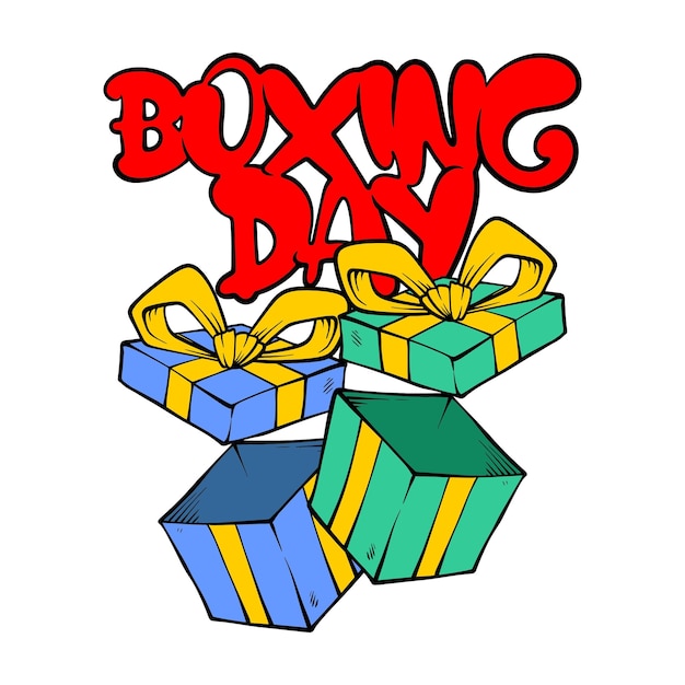 boxing day sale sticker design