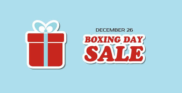 Boxing day sale vector banner