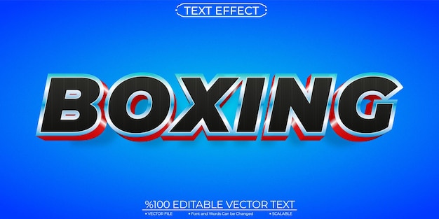 Boxing Editable and Scalable Text Effect