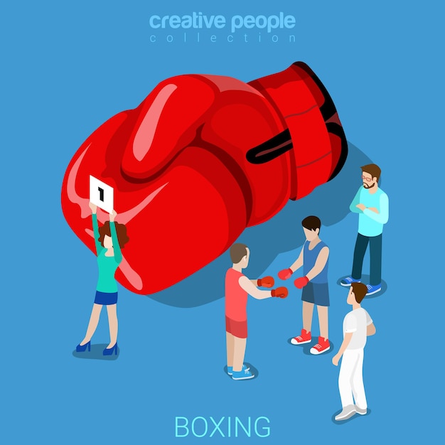 Boxing flat isometric sports