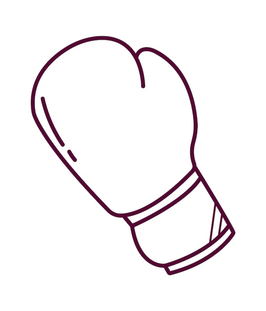 Boxing glove sport icon Vector illustration